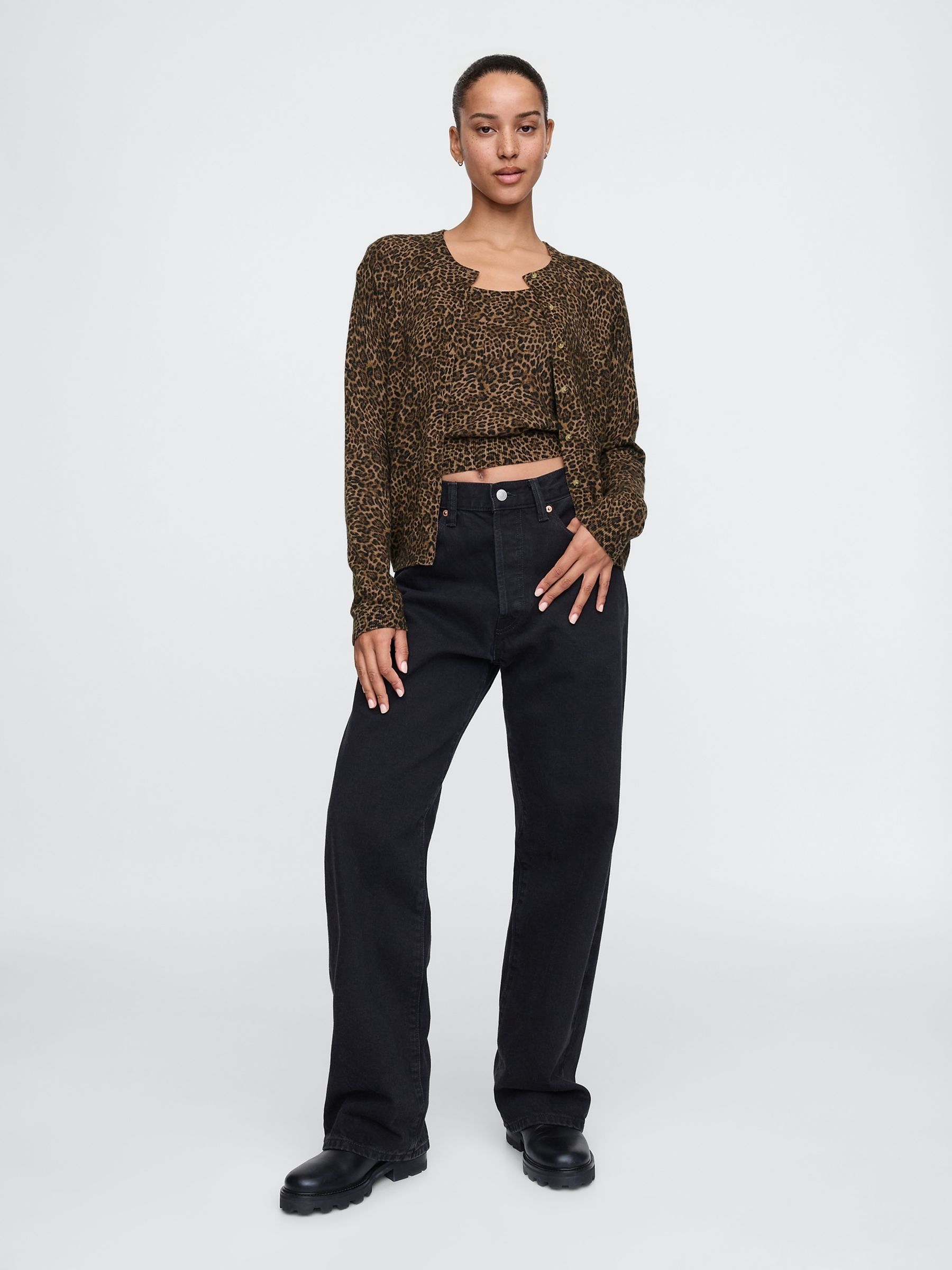 Buy Gap Brown Leopard Print CashSoft Cardigan from Next Austria