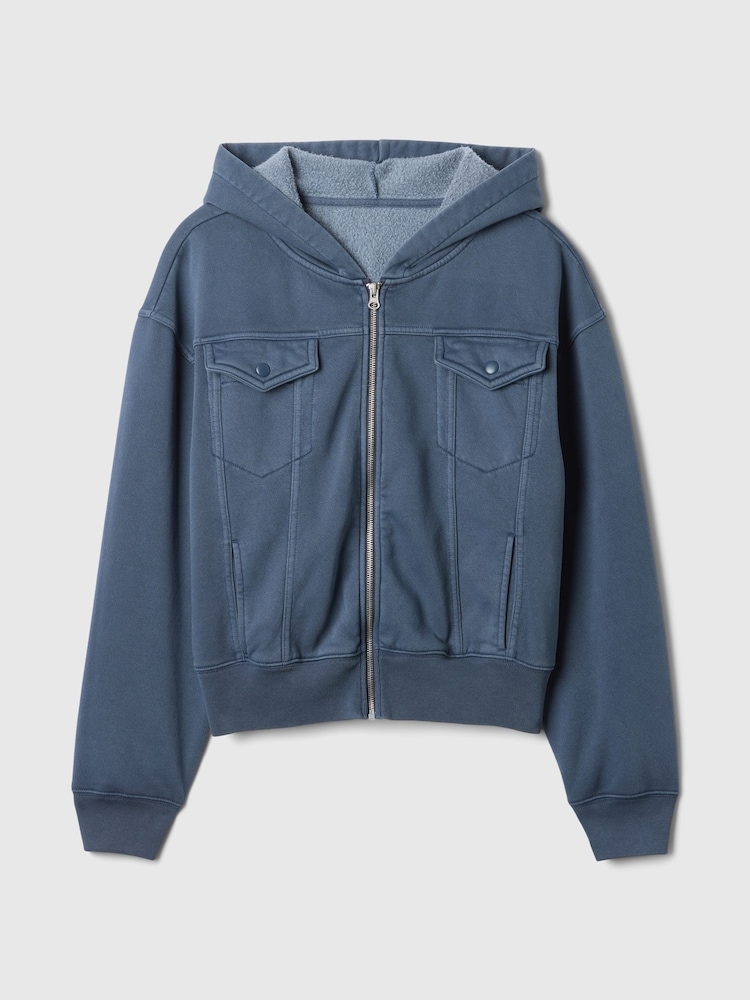Sudadera oversize utilitaria con capucha y cremallera de Gap - Imagen 5 de 5