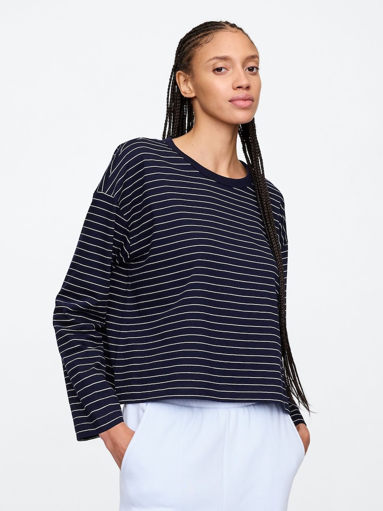 Marineblau/blau - Gap – Langarm-Lieblings-T-Shirt - Bild 1 von 5