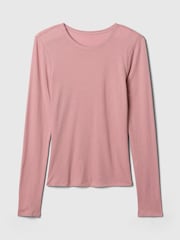 Rosa - Camiseta moderna de manga larga y cuello redondo de Gap - Imagen 5 de 5