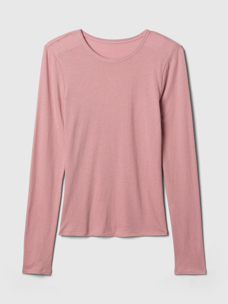 Rosa - Camiseta moderna de manga larga y cuello redondo de Gap - Imagen 5 de 5 Rosa - Camiseta moderna de manga larga y cuello redondo de Gap - Imagen 5 de 5