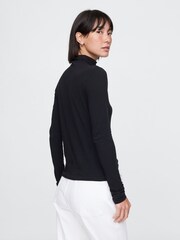 Gap Black Featherweight Turtle Neck Long Sleeve Top - Image 2 of 4