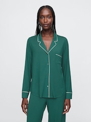 Gap Green Modal Long Sleeve Pyjama Shirt - Image 1 of 4