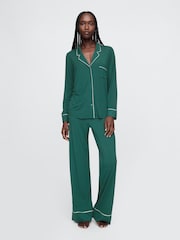 Gap Green Modal Long Sleeve Pyjama Shirt - Image 3 of 4