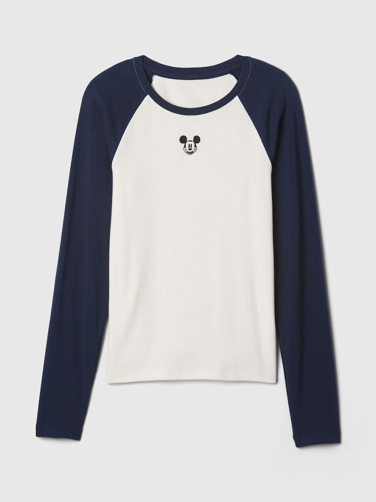 Marineblau, Mickey Mouse - Gap – Disney T-Shirt mit langen Raglan-Ärmeln - Bild 5 von 5