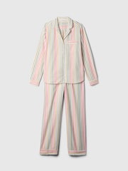 Gap White Stripe Long Sleeve Pyjamas - Image 3 of 5