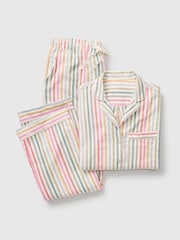 Gap White Stripe Long Sleeve Pyjamas - Image 5 of 5