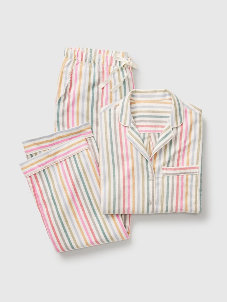 Gap White Stripe Long Sleeve Pyjamas - Image 5 of 5
