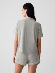 Gap Grey Short Sleeve Modal Pyjama Shirt - Image 2 of 4