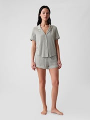 Gap Grey Short Sleeve Modal Pyjama Shirt - Image 3 of 4