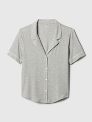 Gap Grey Short Sleeve Modal Pyjama Shirt - Image 4 of 4