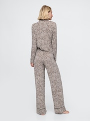 Gap Brown Leopard Print Modal Pyjama Bottoms - Image 2 of 4