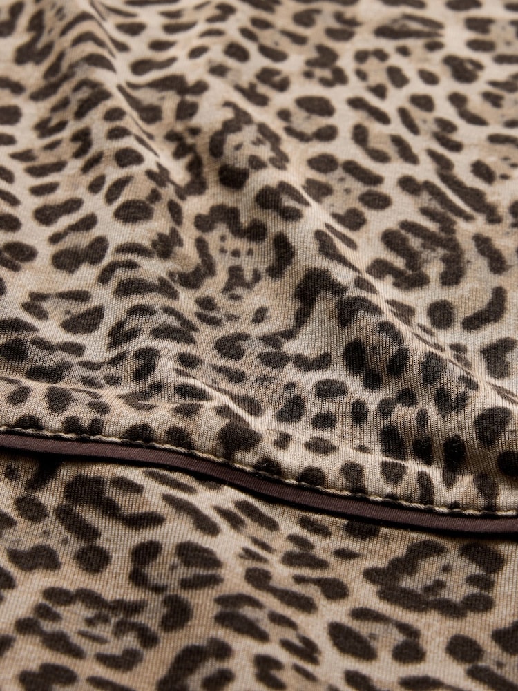 Gap Brown Leopard Print Modal Pyjama Bottoms - Image 4 of 4
