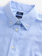 Gap Blue Organic Cotton Poplin Cropped Oversized Shirt - Image 3 of 4