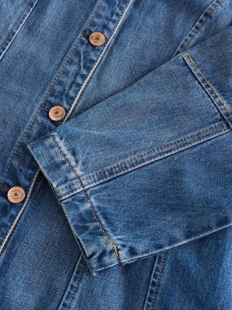 Gap Blue Barrel-Sleeve Denim Mini Shirt Dress - Image 8 of 8 Gap Blue Barrel-Sleeve Denim Mini Shirt Dress - Image 8 of 8