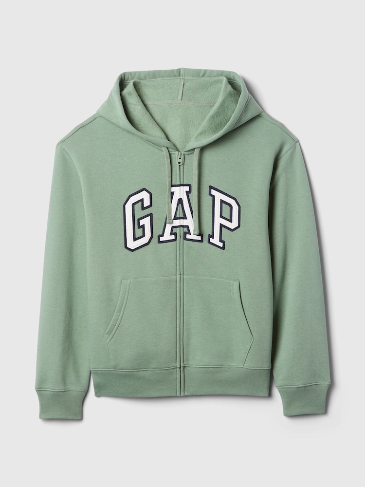 Gap Green Logo Zip Through Hoodie - Image 5 of 5 Gap Green Logo Zip Through Hoodie - Image 5 of 5