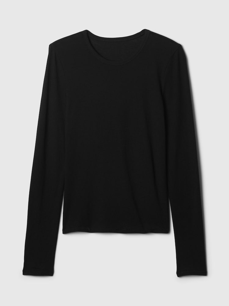 Negro - Camiseta moderna de manga larga y cuello redondo de Gap - Imagen 1 de 3 Negro - Camiseta moderna de manga larga y cuello redondo de Gap - Imagen 1 de 3