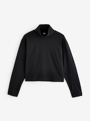 Gap Black Long Sleeve Heavyweight Jersey Turtleneck Top - Image 1 of 4