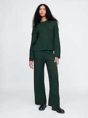 Gap Green CashSoft Cable-Knit Jumper - Image 3 of 5
