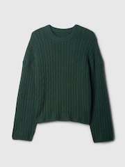 Gap Green CashSoft Cable-Knit Jumper - Image 4 of 5