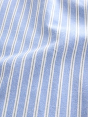 Gap Blue Stripe Organic Cotton Poplin Cropped Oversized Shirt - Image 4 of 4