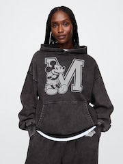 Gap Black Mickey Mouse Disney Oversized Logo Hoodie - Image 1 of 8