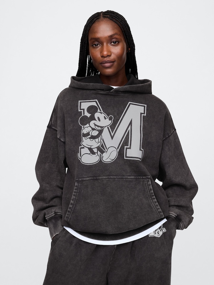 Gap Black Mickey Mouse Disney Oversized Logo Hoodie - Image 1 of 8