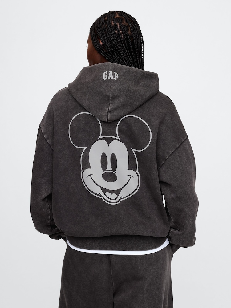 Gap Black Mickey Mouse Disney Oversized Logo Hoodie - Image 2 of 8