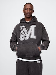 Gap Black Mickey Mouse Disney Oversized Logo Hoodie - Image 4 of 8
