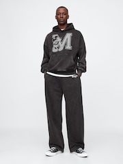 Gap Black Mickey Mouse Disney Oversized Logo Hoodie - Image 5 of 8