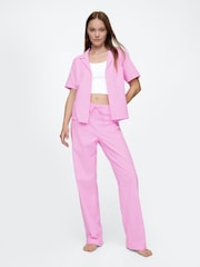 Rayas rosas - Pantalones de pijama de popelina de algodón de Gap - Imagen 1 de 4