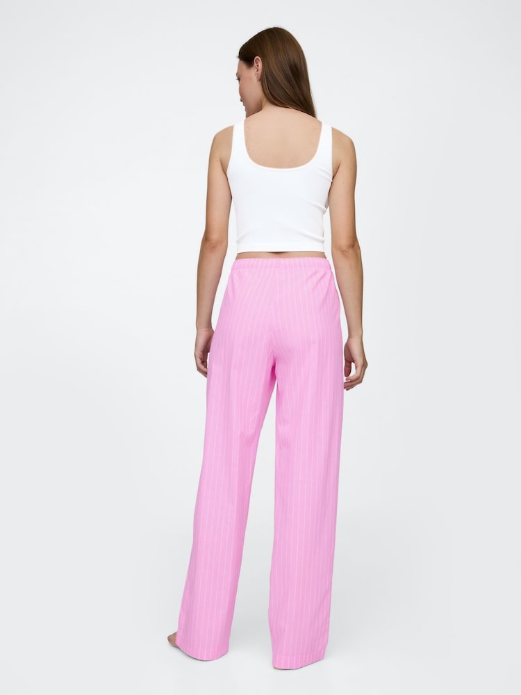 Rayas rosas - Pantalones de pijama de popelina de algodón de Gap - Imagen 2 de 4