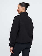 Gap Black Half Snap Sherpa Fleece - Image 2 of 5