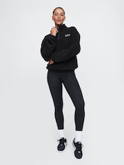 Gap Black Half Snap Sherpa Fleece - Image 3 of 5