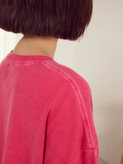 Pink Bisou Bisou Oversized 100% Cotton Night T-Shirt - Image 5 of 5