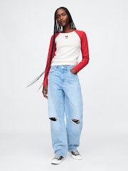 Gap Red Minnie Mouse Disney Raglan Long Sleeve T-Shirt - Image 3 of 5