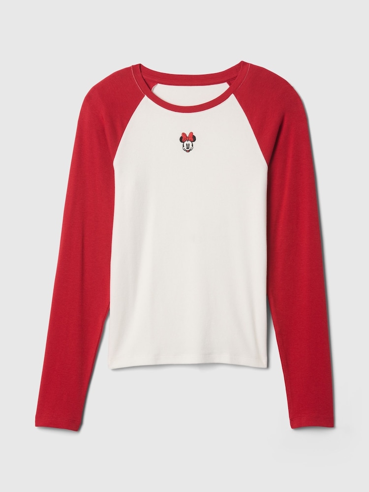 Gap Red Minnie Mouse Disney Raglan Long Sleeve T-Shirt - Image 5 of 5