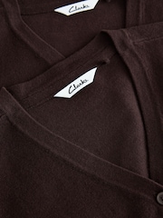 Clarks Brown Girls Bow Knitted School Cardigans 2 Pack - Image 5 of 6