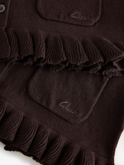 Clarks Brown Girls Bow Knitted School Cardigans 2 Pack - Image 6 of 6