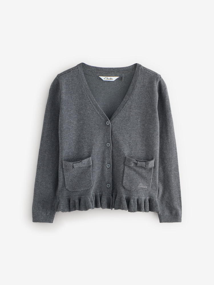 Gris - Clarks Girls Bow Knitted School Cardigans 2 Pack - Imagen 2 de 9 Gris - Clarks Girls Bow Knitted School Cardigans 2 Pack - Imagen 2 de 9