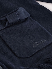 Clarks Navy Girls Bow Knitted School Cardigans 2 Pack - Image 6 of 7