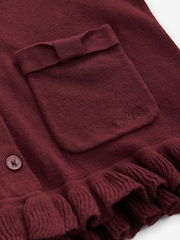 Clarks Burgundy Red Bow Knitted School Cardigans 2 Pack - Image 4 of 4