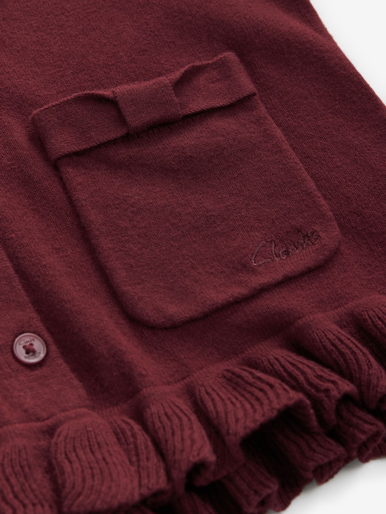 Rojo burdeos - Clarks Bow Knitted School Cardigans 2 Pack - Imagen 4 de 4 Rojo burdeos - Clarks Bow Knitted School Cardigans 2 Pack - Imagen 4 de 4