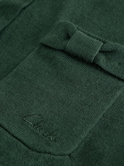 Clarks Green Girls Bow Knitted School Cardigans 2 Pack - Image 6 of 7