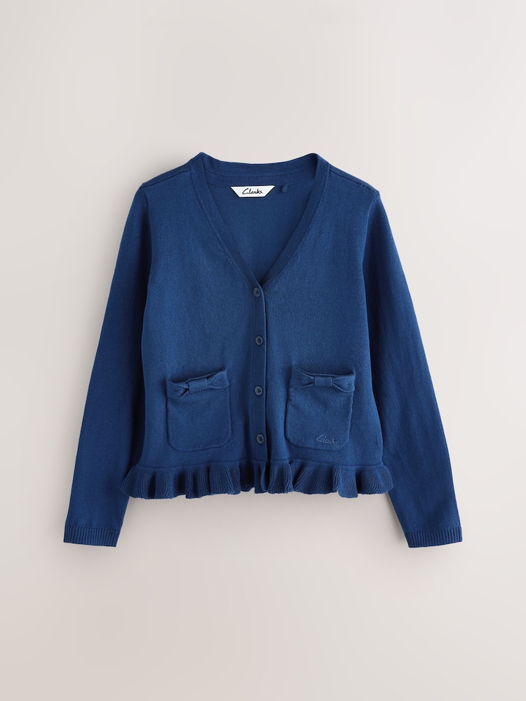 modra - Clarks Girls Bow Knitted School Cardigans 2 Pack - Slika 2 iz 8 modra - Clarks Girls Bow Knitted School Cardigans 2 Pack - Slika 2 iz 8