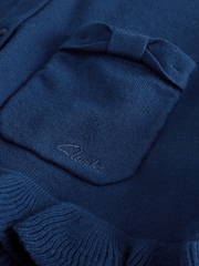 Clarks Blue Girls Bow Knitted School Cardigans 2 Pack - Image 6 of 8