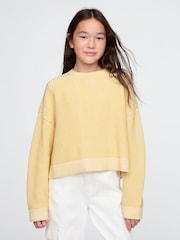 Gap Butter Yellow Boxy Crew Neck Jumper (4-13yrs) - Image 1 of 5