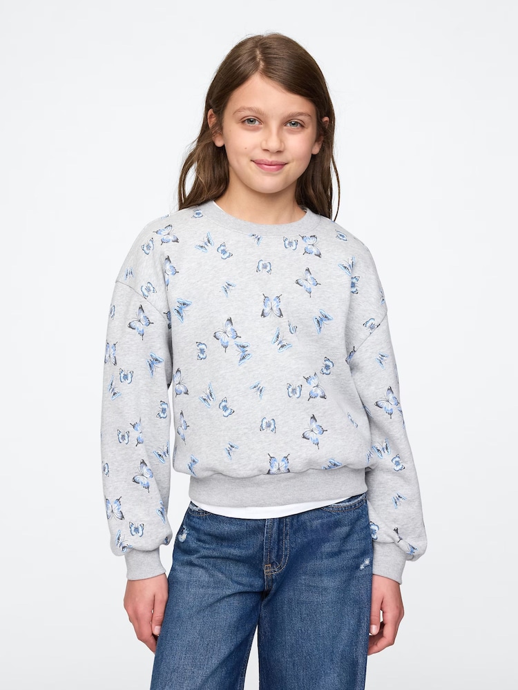 Gap Grey Vintage Dolman Sweatshirt (4-13yrs) - Image 1 of 6 Gap Grey Vintage Dolman Sweatshirt (4-13yrs) - Image 1 of 6