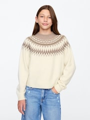 Gap Cream Fair Isle Jumper (4-13yrs) - Image 1 of 5