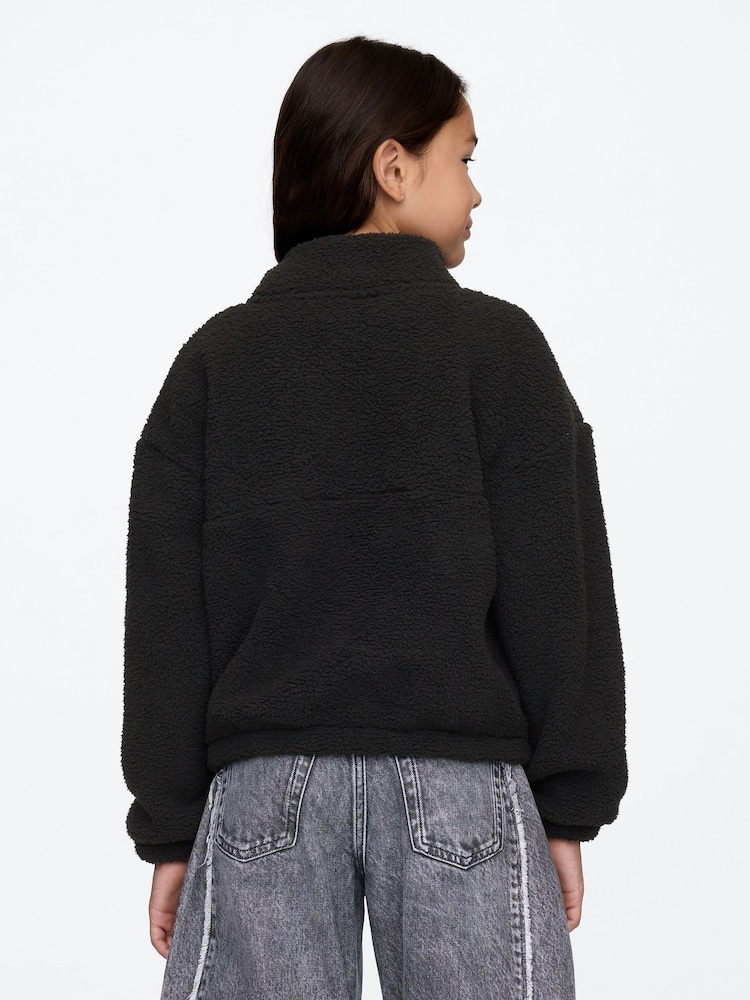 Gap Black Quarter-Snap Sherpa Fleece (4-13yrs) - Image 2 of 4